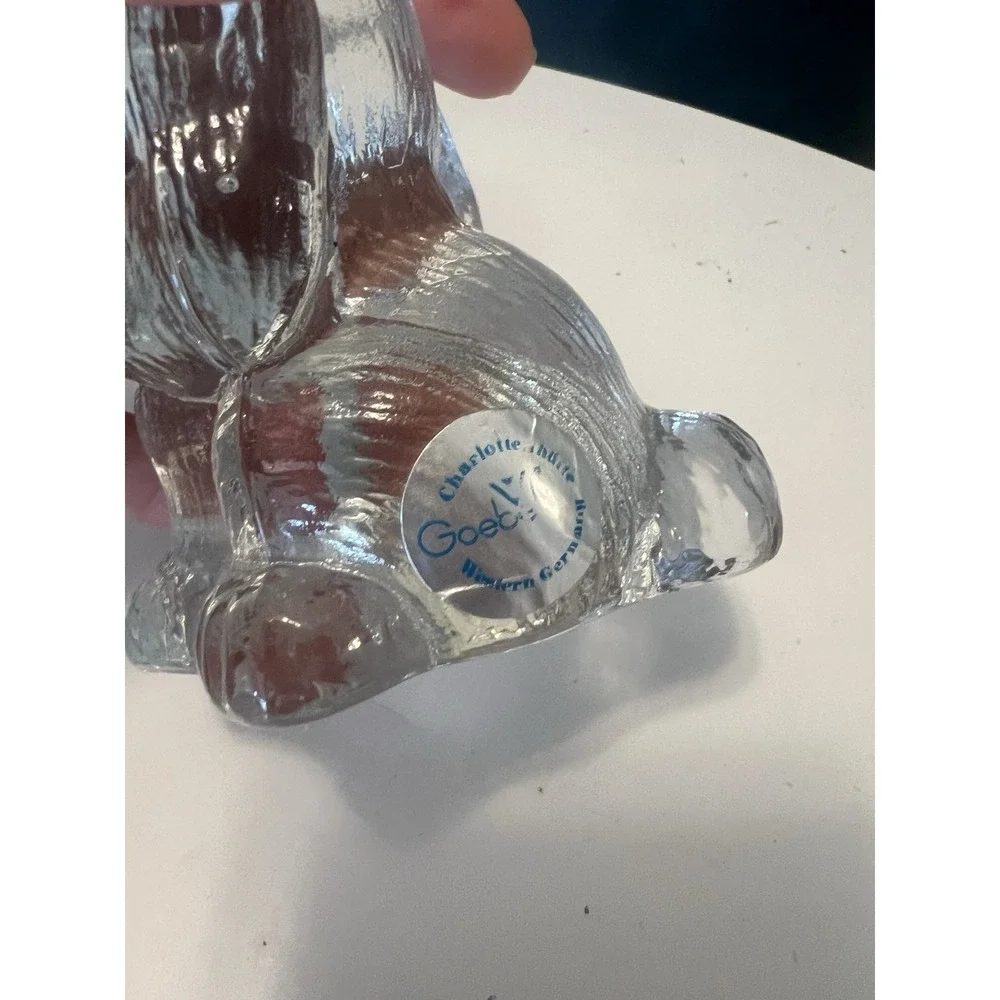 Vintage Goebel W. Germany Lead Crystal Puppy Figurine/Paperweight